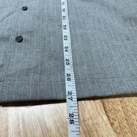 Twenty Montreal Men's Button Up Short Sleeve Grey Shirt NWT Size S Pinstripe - Picture 9 of 9